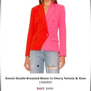 NWT NEVER WORN L’AGENCE Kenzie Double Breasted Blazer